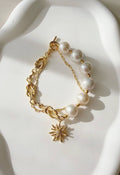 Lumière d’Été | Pearl & Sun Layered Bracelet