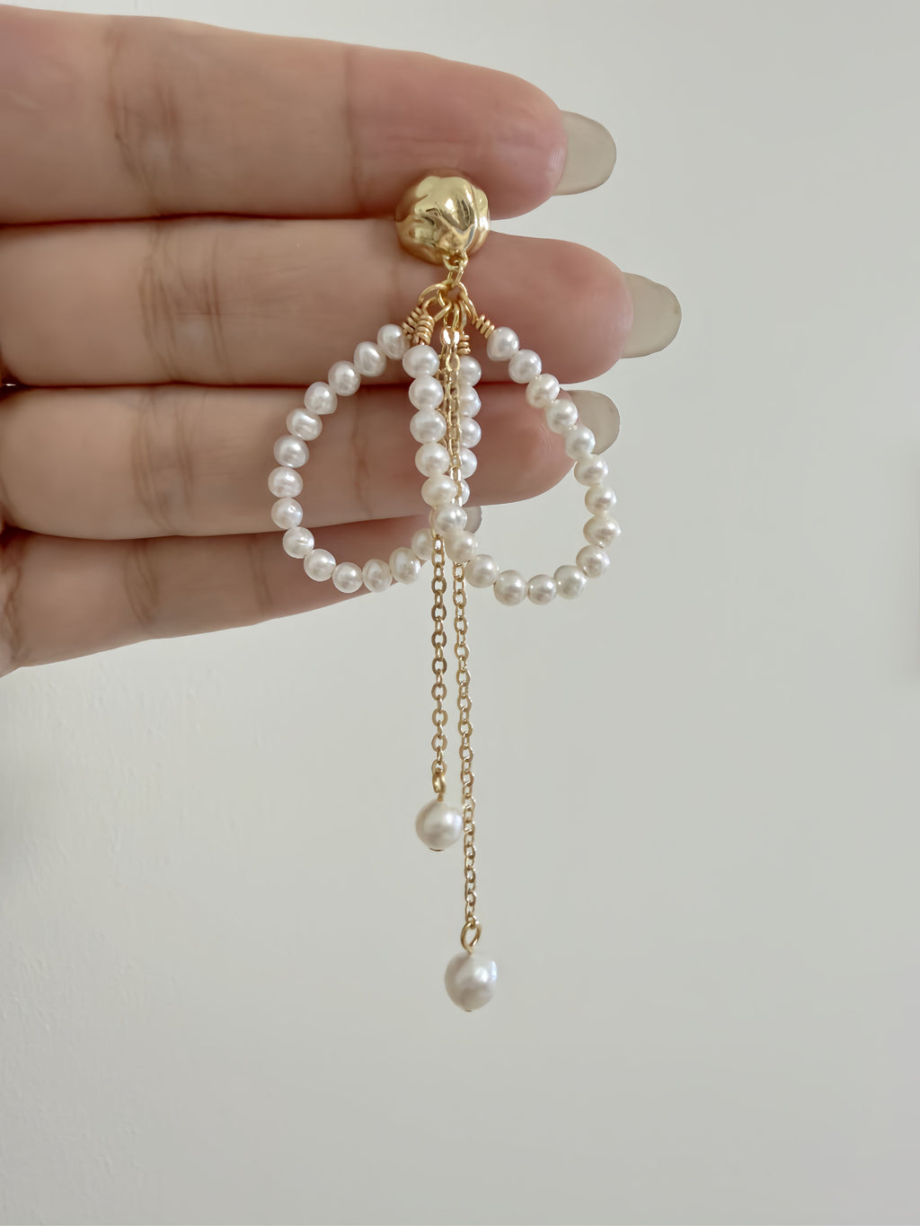 Ophelia’s Whisper | Artisan Handmade Natural Pearl Long Tassel Earrings