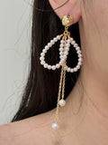 Ophelia’s Whisper | Artisan Handmade Natural Pearl Long Tassel Earrings